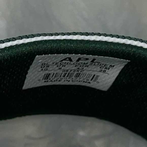 🆕 APL Men’s Big Logo Techloom Slide in Great Green/White Size 10 UNISEX - Picture 9 of 10